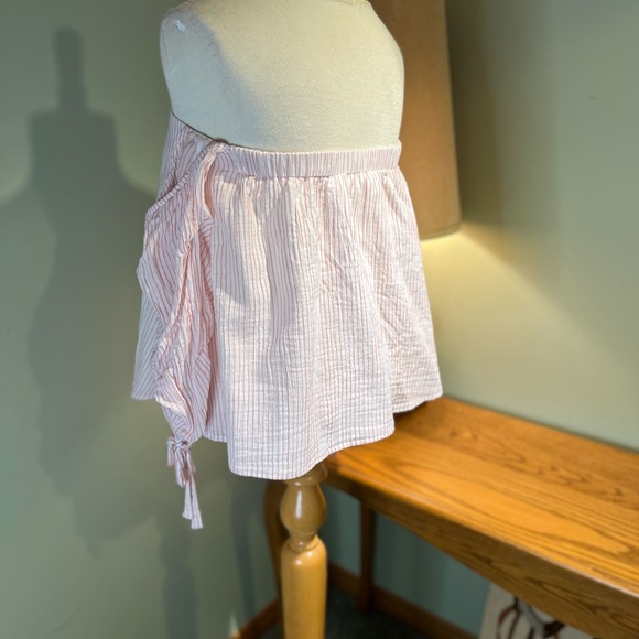 Club Monaco Off The Shoulder Pink Stripe Top - Picture 10 of 10